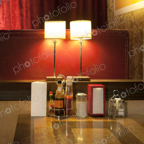 Table at an Americana Diner