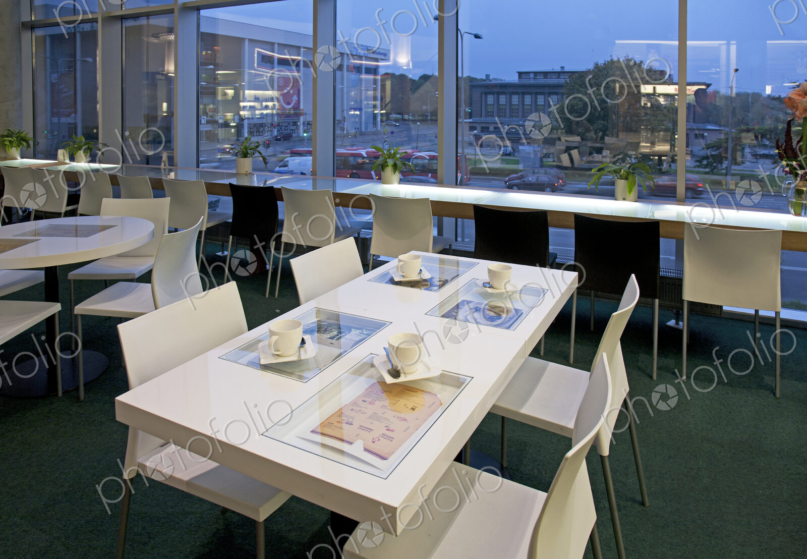 Table at an Upscale Cafe With a View