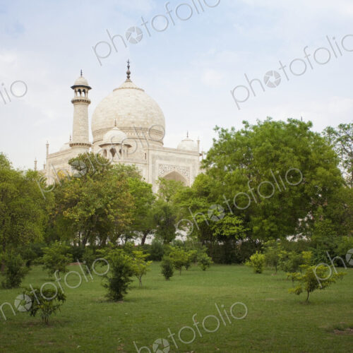 Taj Mahal From a Grass lawn