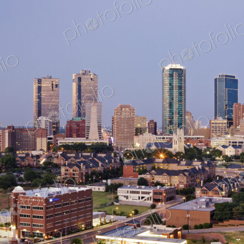 Tall Buildings in Fort Worth at Dusk Tall Buildings in Fort Worth at Dusk