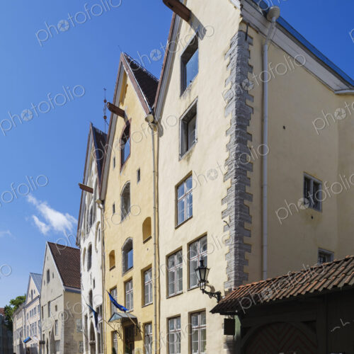 Tallinn's most famous medieval merchant houses from the 14th century, renovated and…