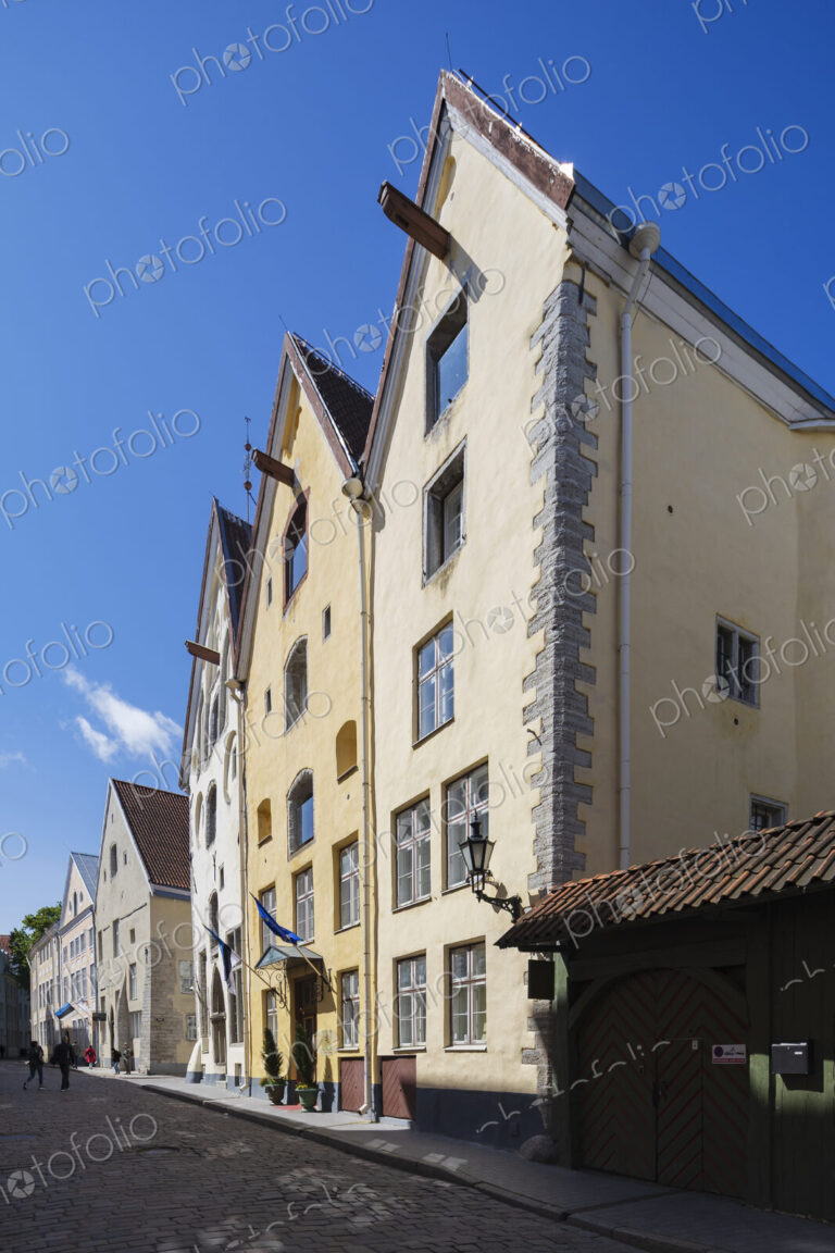 Tallinn's most famous medieval merchant houses from the 14th century, renovated and…
