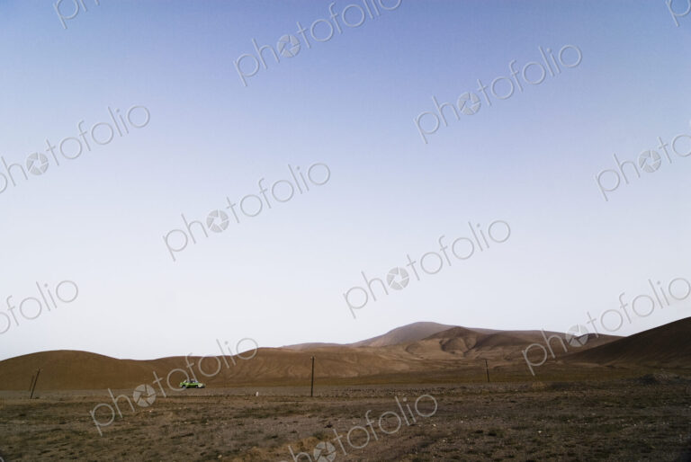 Taxi in Rural Lanscape