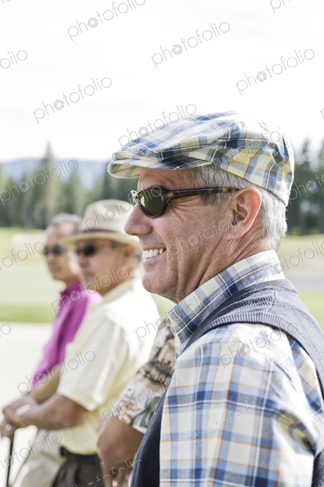 Team of senior golfers out to play a round of golf.