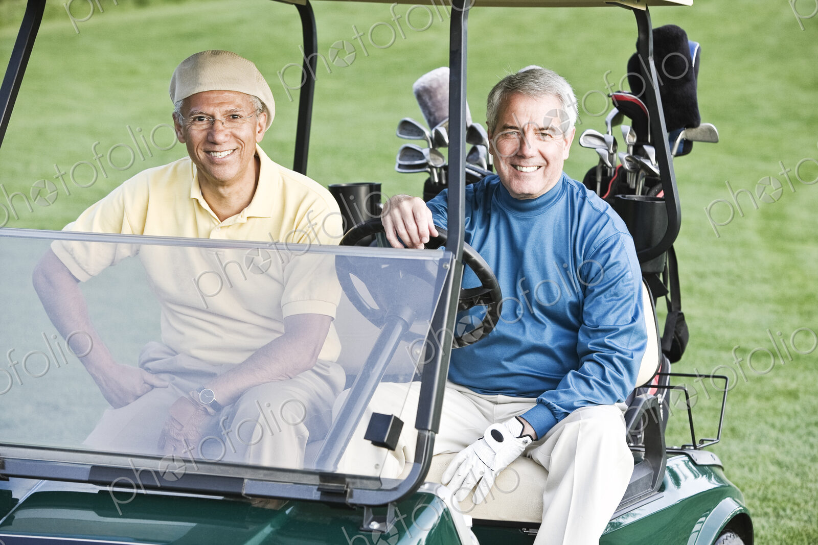 Team of senior golfers out to play a round of golf.