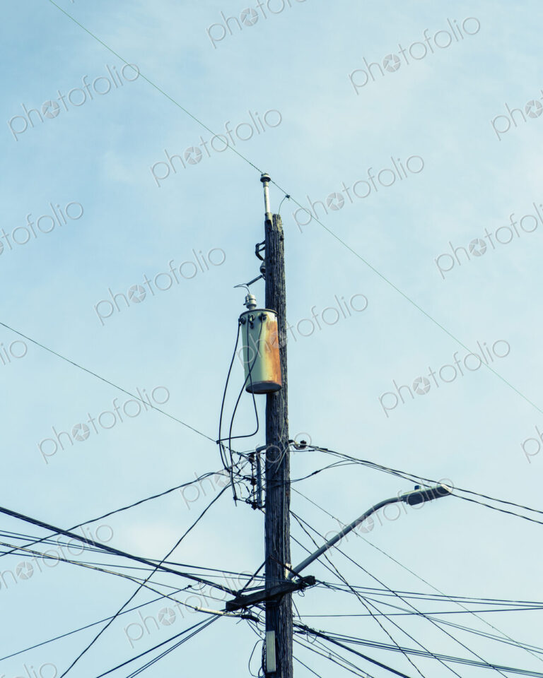 Telephone pole and power lines, Seattle
