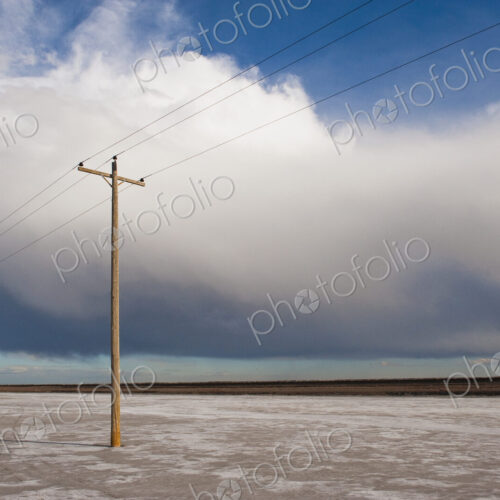 Telephone pole in remote landscape, West Desert, Utah, United States Telephone pole in remote landscape, West Desert, Utah, United States