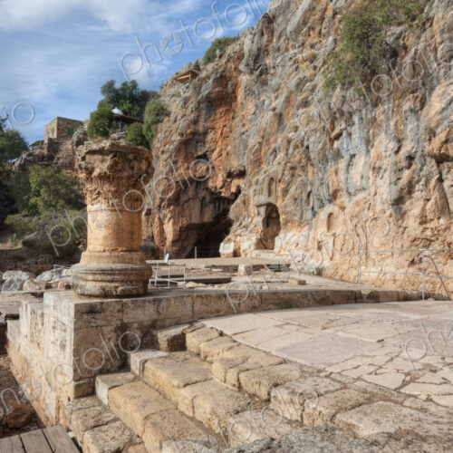 Temple god Pan Banias River