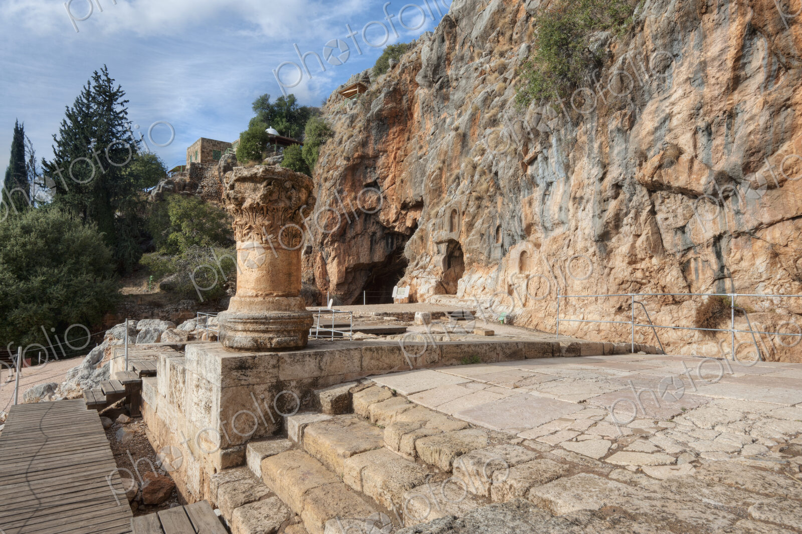 Temple god Pan Banias River