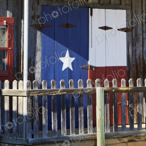 Texas Flag Painted on a House Texas Flag Painted on a House