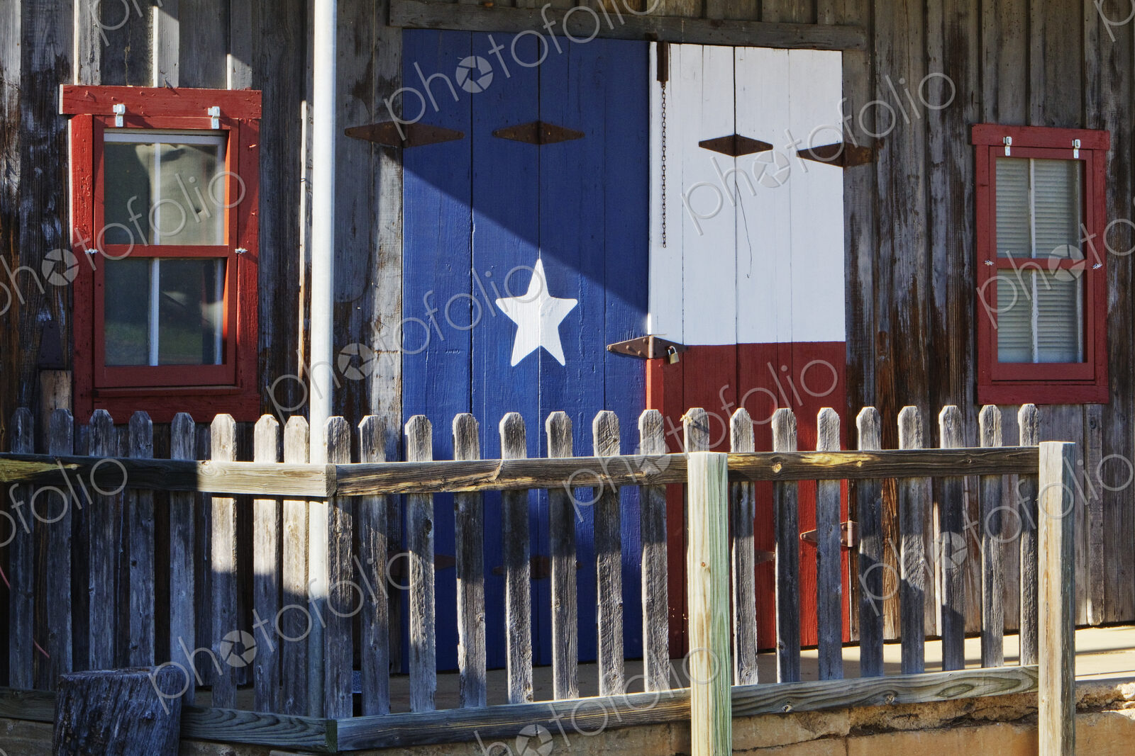 Texas Flag Painted on a House