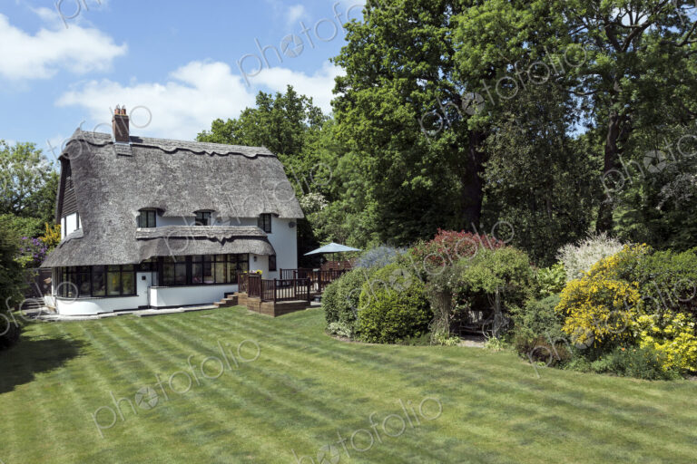 Thatched roof cottage