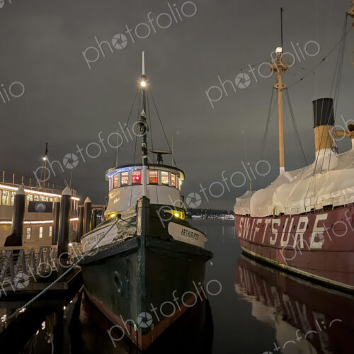 The Arthur Foss tug moored at Northwest Seaport, MOHAI, Seattle, WA USA