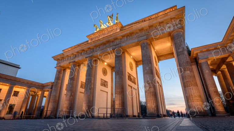 The Brandenburg Gate in Berlin, Germany.