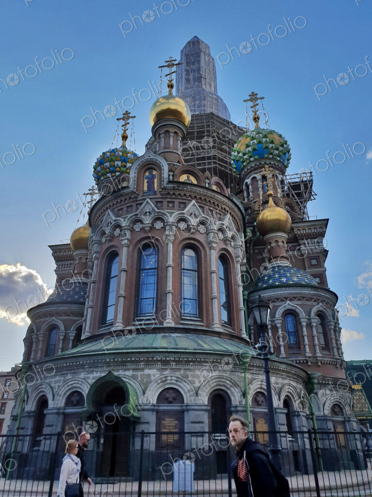 The Church of the Savior on Spilled Blood, a Russian Orthodox church exterior, the…