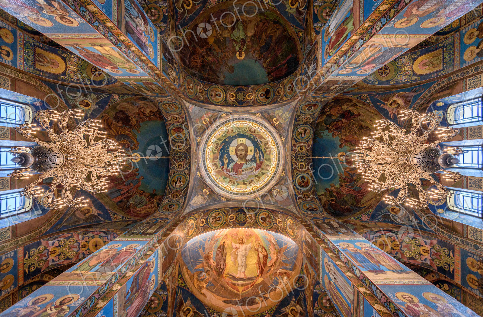 The Church of the Savior on Spilled Blood, a Russian Orthodox church, the interior,…