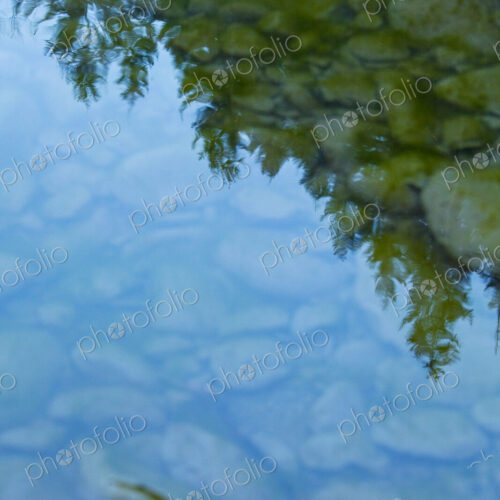 The Elwha River, in Olympic National Park, shallow clear water and pebbles on the bottom.