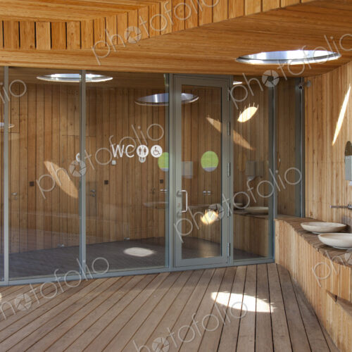 The Estonian Road Museum, visitor facilities, modern architecture, a wood clad…