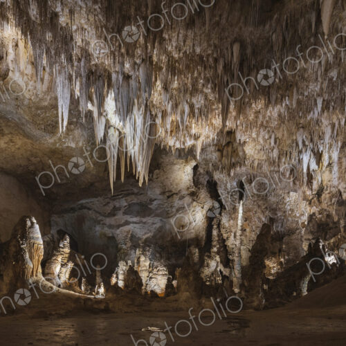 The Great Room, limestone cave in the Carlsbad Caverns. The Great Room, limestone cave in the Carlsbad Caverns.