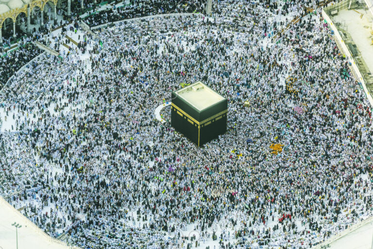 The Hajj annual Islamic pilgrimage to Mecca, Saudi Arabia, the holiest city for…