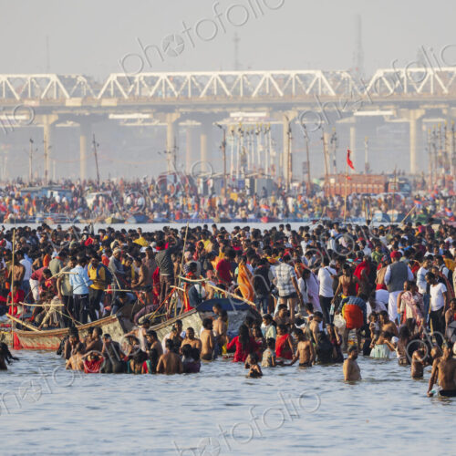 The Hindu religious festival of Mahashivratri, co-inciding with the Maha Kumbh Mela, a…
