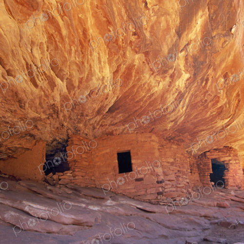 The House On fire ruins at Cedar Mesa, is a natural landmark, a cliff mesa rock…