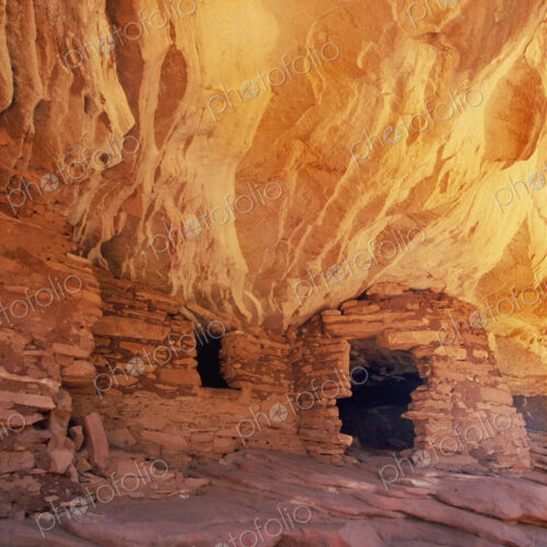 The House On fire ruins at Cedar Mesa, is a natural landmark, a cliff mesa rock…