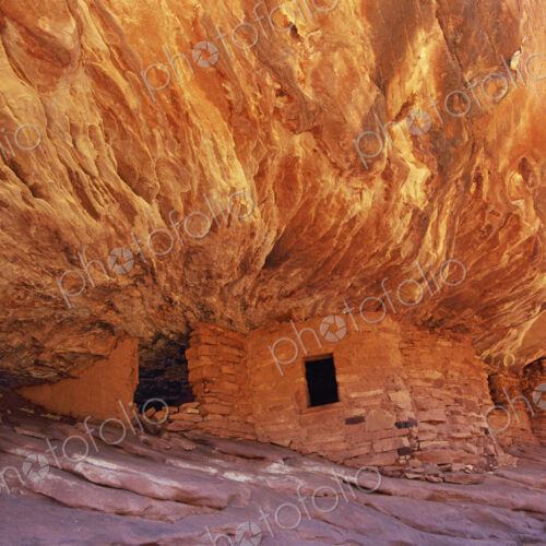 The House On fire ruins at Cedar Mesa, is a natural landmark, a cliff mesa rock…