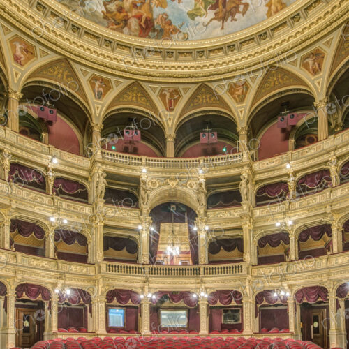 The Hungarian State Opera House, built in the 1880s, interior of the auditorium with… The Hungarian State Opera House, built in the 1880s, interior of the auditorium with…