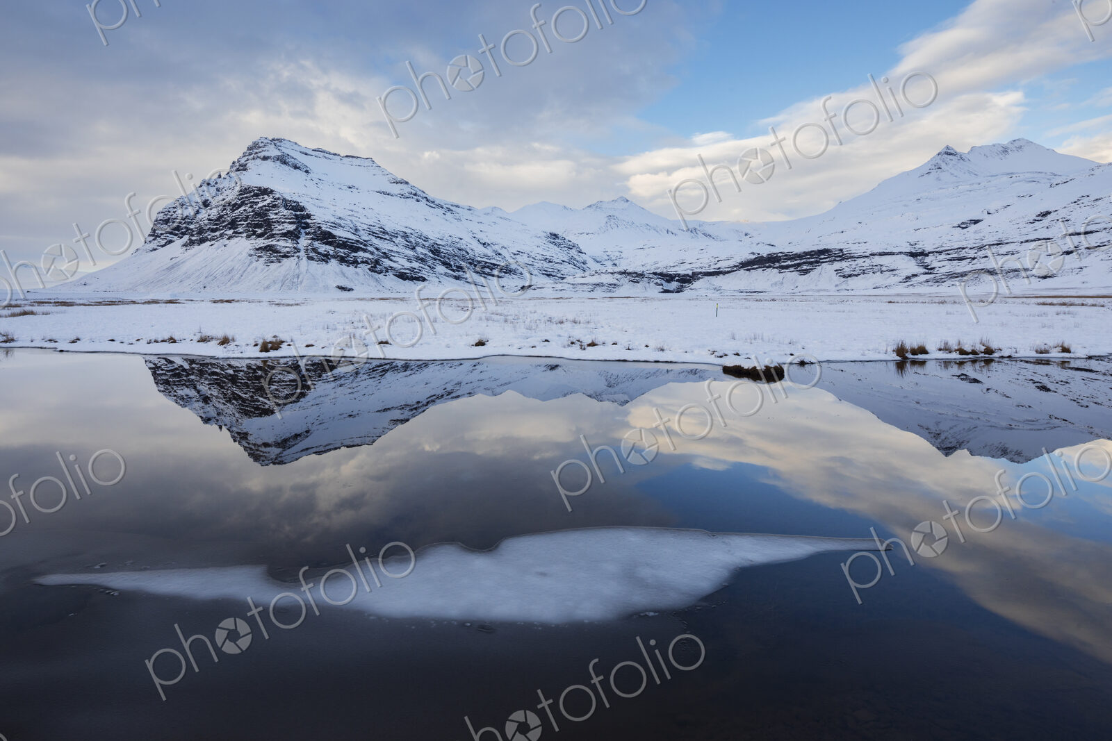 The Jökulsárlón Glacier Lagoon created by water from the receding glacier in…