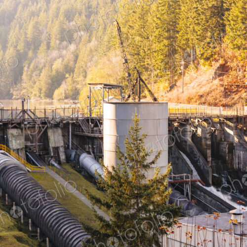 The Lower Elwha River Dam pre-removal in 2012, Port Angeles, WA USA The Lower Elwha River Dam pre-removal in 2012, Port Angeles, WA USA