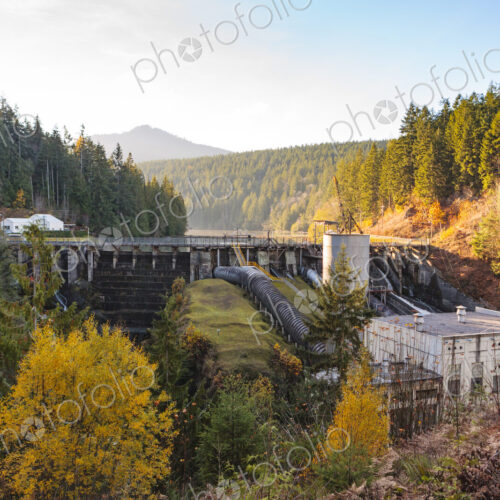 The Lower Elwha River Dam pre-removal in 2012, Port Angeles, WA USA The Lower Elwha River Dam pre-removal in 2012, Port Angeles, WA USA
