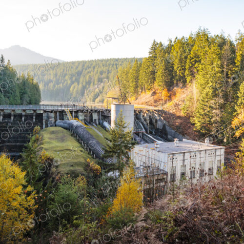 The Lower Elwha River Dam pre-removal in 2012, Port Angeles, WA USA The Lower Elwha River Dam pre-removal in 2012, Port Angeles, WA USA