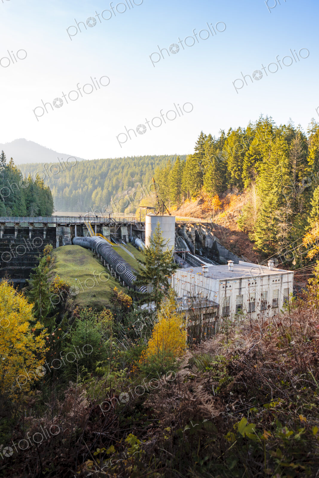 The Lower Elwha River Dam pre-removal in 2012, Port Angeles, WA USA