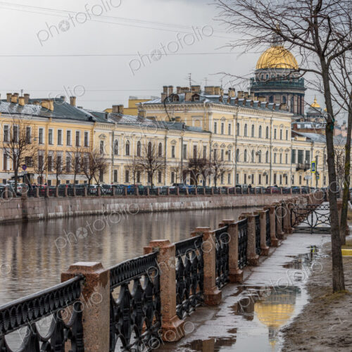 The Moyka River and the 18th century houses along the waterfront and view of the… The Moyka River and the 18th century houses along the waterfront and view of the…