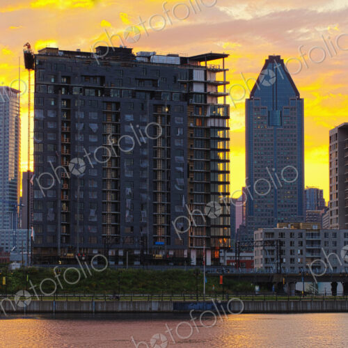 The Quebec city skyline and construction, downtown view from across the St Lawrence… The Quebec city skyline and construction, downtown view from across the St Lawrence…