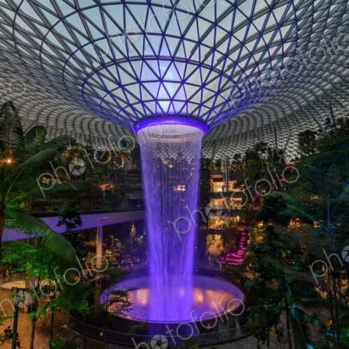 The Rain Vortex inside Jewel Changi Airport, Singapore, the world's tallest indoor… The Rain Vortex inside Jewel Changi Airport, Singapore, the world's tallest indoor…