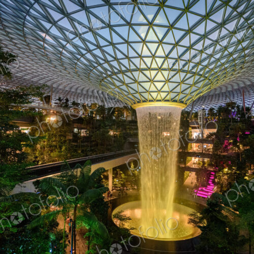 The Rain Vortex inside Jewel Changi Airport, Singapore, the world's tallest indoor… The Rain Vortex inside Jewel Changi Airport, Singapore, the world's tallest indoor…