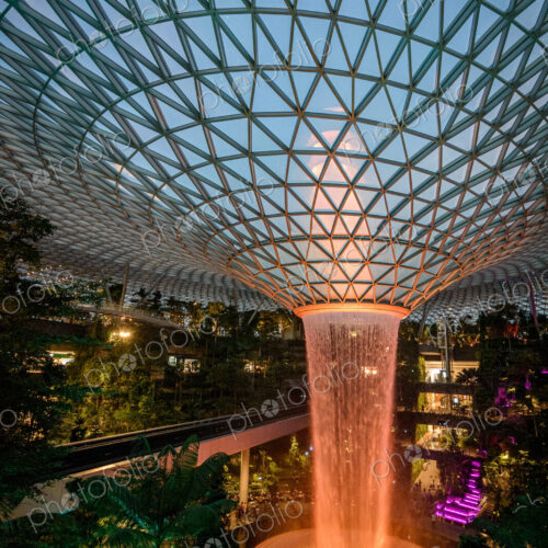 The Rain Vortex inside Jewel Changi Airport, Singapore, the world's tallest indoor… The Rain Vortex inside Jewel Changi Airport, Singapore, the world's tallest indoor…