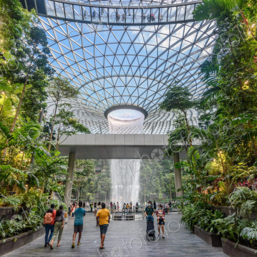 The Rain Vortex inside Jewel Changi Airport, Singapore, the world's tallest indoor… The Rain Vortex inside Jewel Changi Airport, Singapore, the world's tallest indoor…