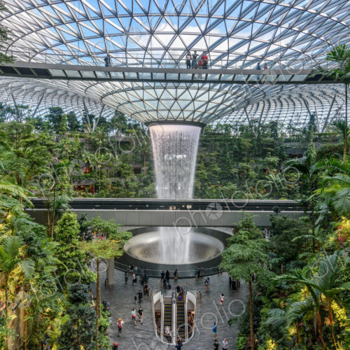 The Rain Vortex inside Jewel Changi Airport, Singapore, the world's tallest indoor… The Rain Vortex inside Jewel Changi Airport, Singapore, the world's tallest indoor…