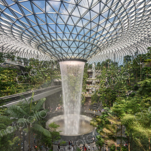 The Rain Vortex inside Jewel Changi Airport, Singapore, the world's tallest indoor… The Rain Vortex inside Jewel Changi Airport, Singapore, the world's tallest indoor…