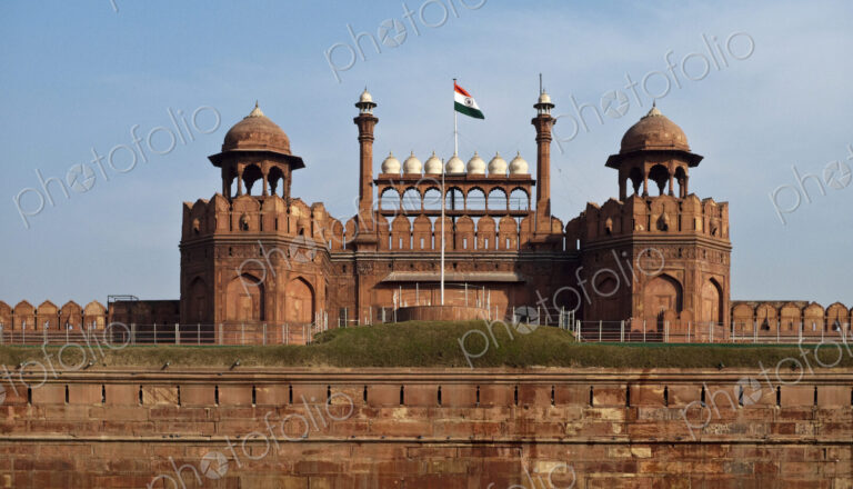 The Red Fort in New Delhi, a historic building in the centre of the city