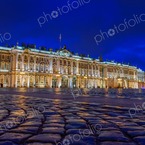 The Winter Palace, residence of the House of Romanov, from 1732 to 1917, the facade at…