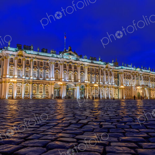 The Winter Palace, residence of the House of Romanov, from 1732 to 1917, the facade at…