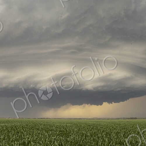The cloud formations above the land of a Tornado-Warned Supercell in Nebraska.