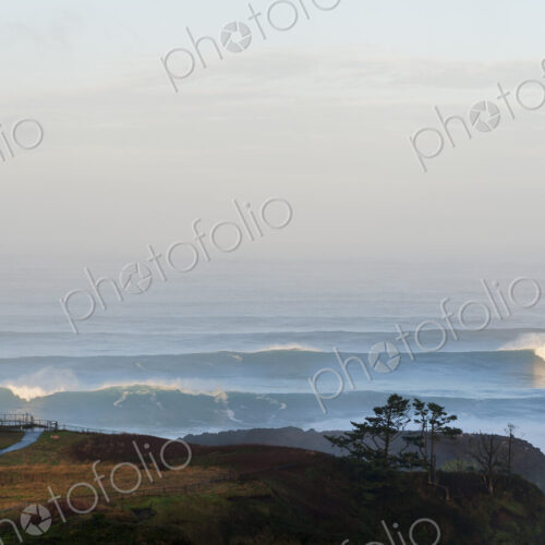 The historic Yaquina Head tower lighthouse on a headland overlooking the Pacific… The historic Yaquina Head tower lighthouse on a headland overlooking the Pacific…