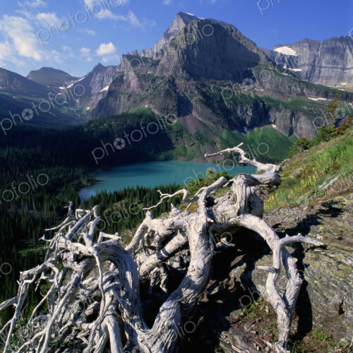The landscape of Glacier National Park, over Grinnel Lake and the Grinnell Glacier.… The landscape of Glacier National Park, over Grinnel Lake and the Grinnell Glacier.…
