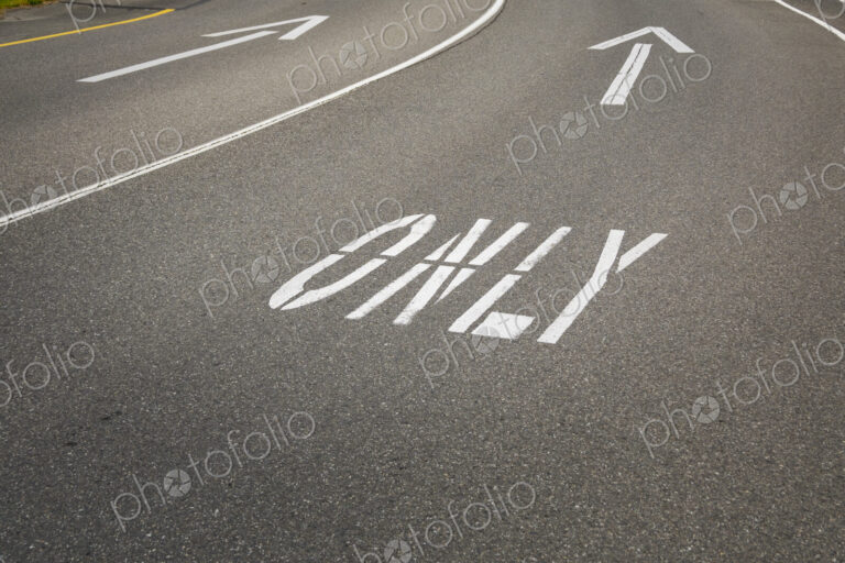 This way only road, Ahead Only, the word Only with arrow symbol.