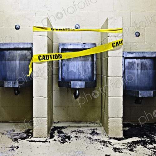 Three Public Urinals in Disrepair Three Public Urinals in Disrepair